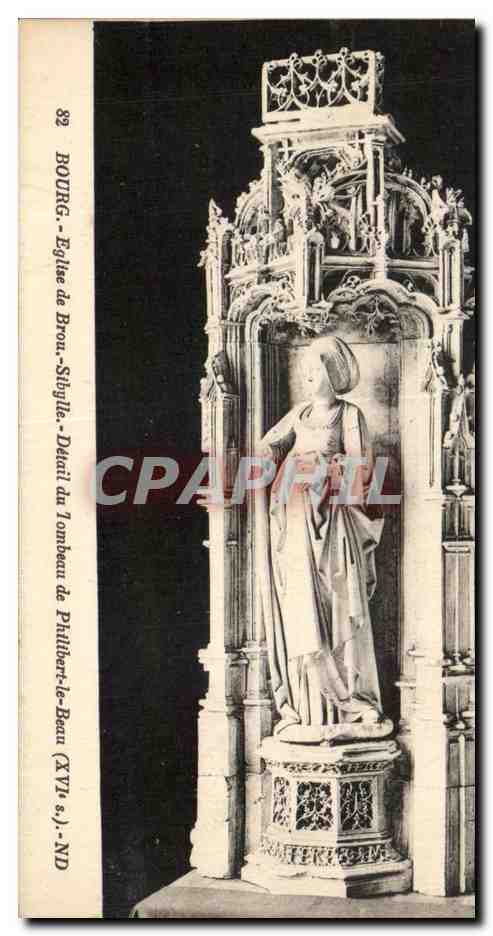 Bourg - Église de Bron-Stigle - Détail du tombeau de Philibert-le-Beau (XVIe s.) - ND