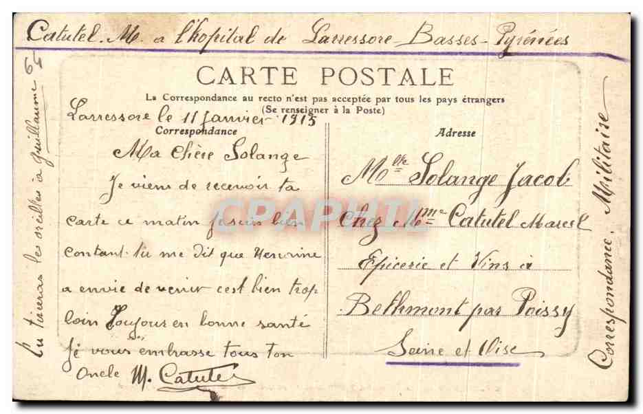 CPA Cambo les Bains La Nive et le Haute Cambo — Rückseite