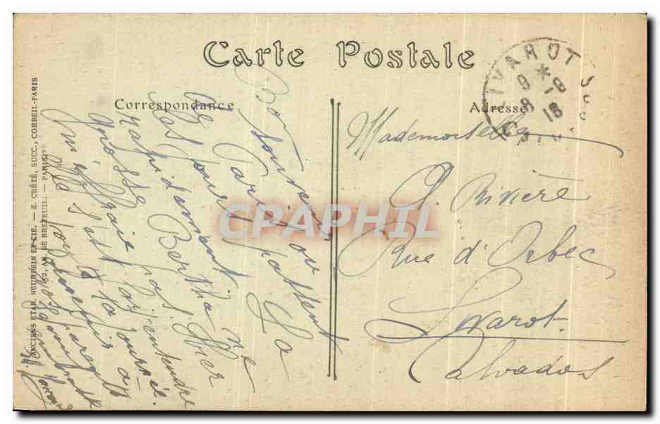 CPA Paris Le Dome de Invalilles — Verso