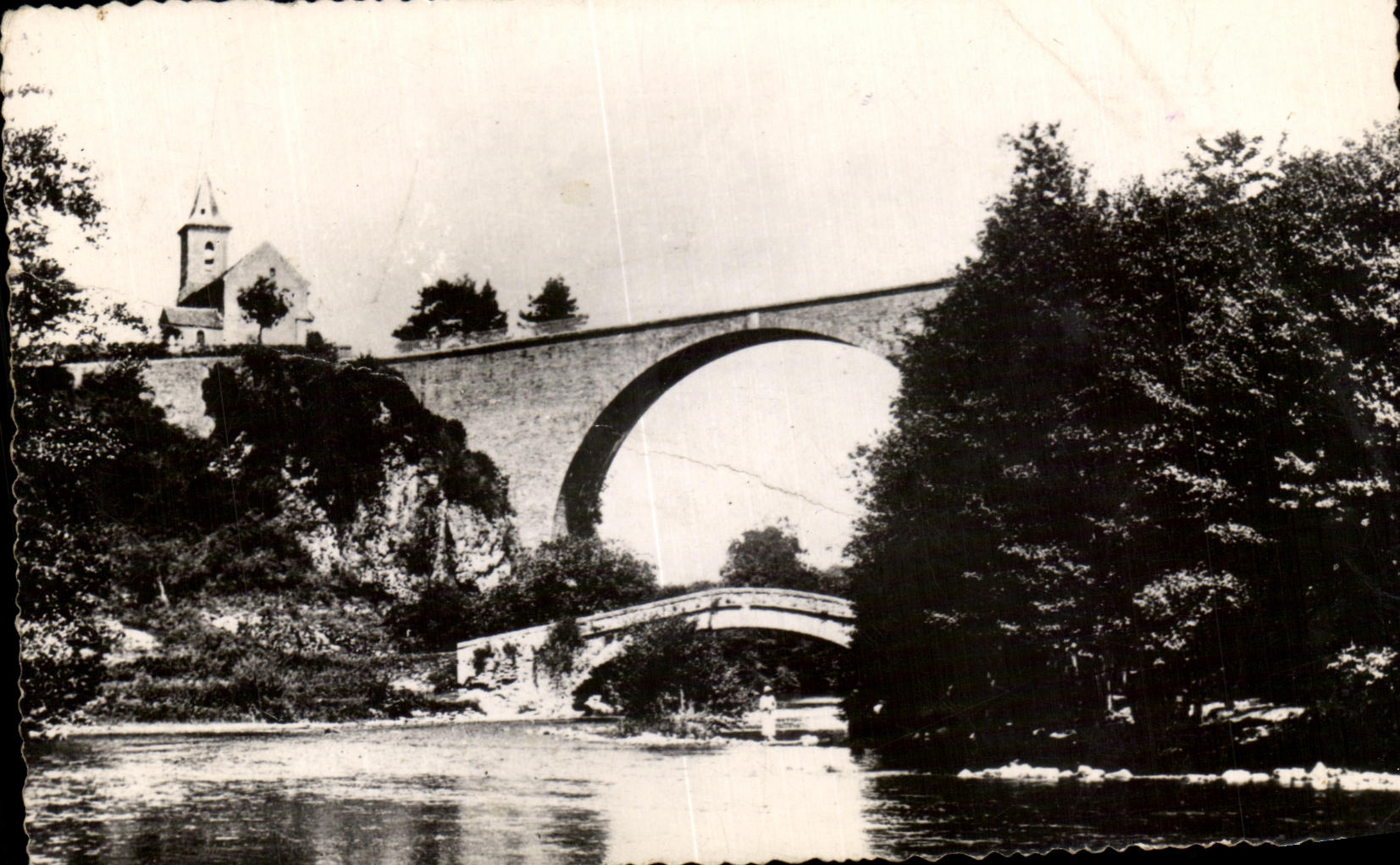 Les deux ponts de Pierre - Pérthuis — Librairie Montaury, Château-Chinon
