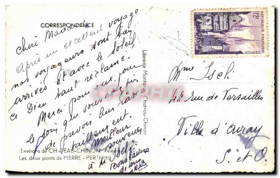 Les deux ponts de Pierre - Pérthuis — Librairie Montaury, Château-Chinon — Reverso