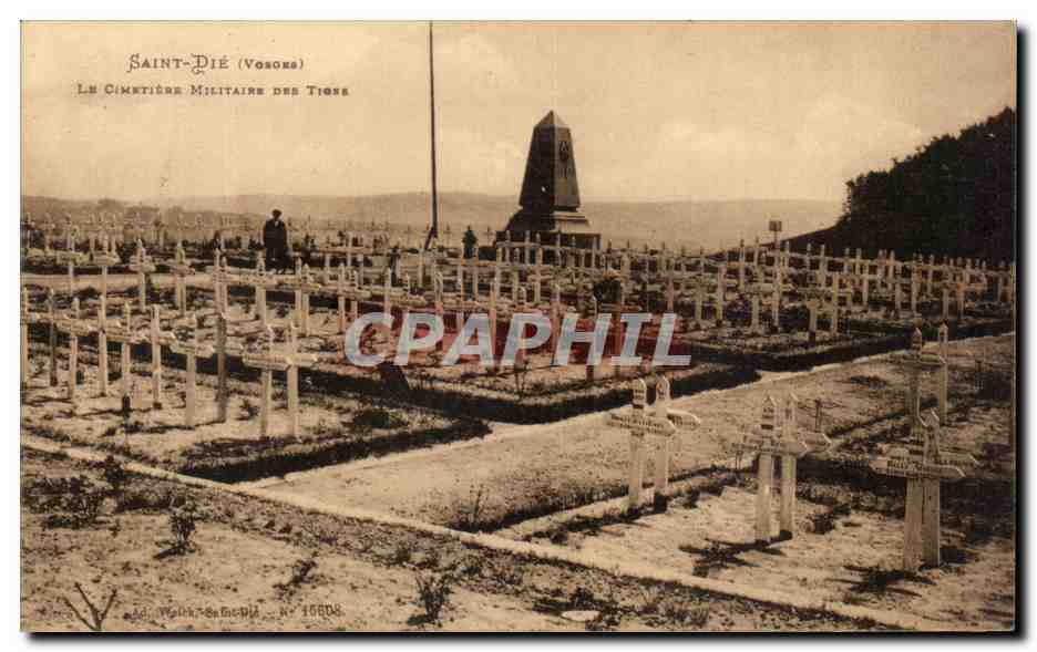 CPA Saint Die Le Cimetiere Militaire Des Tiges Militaria 