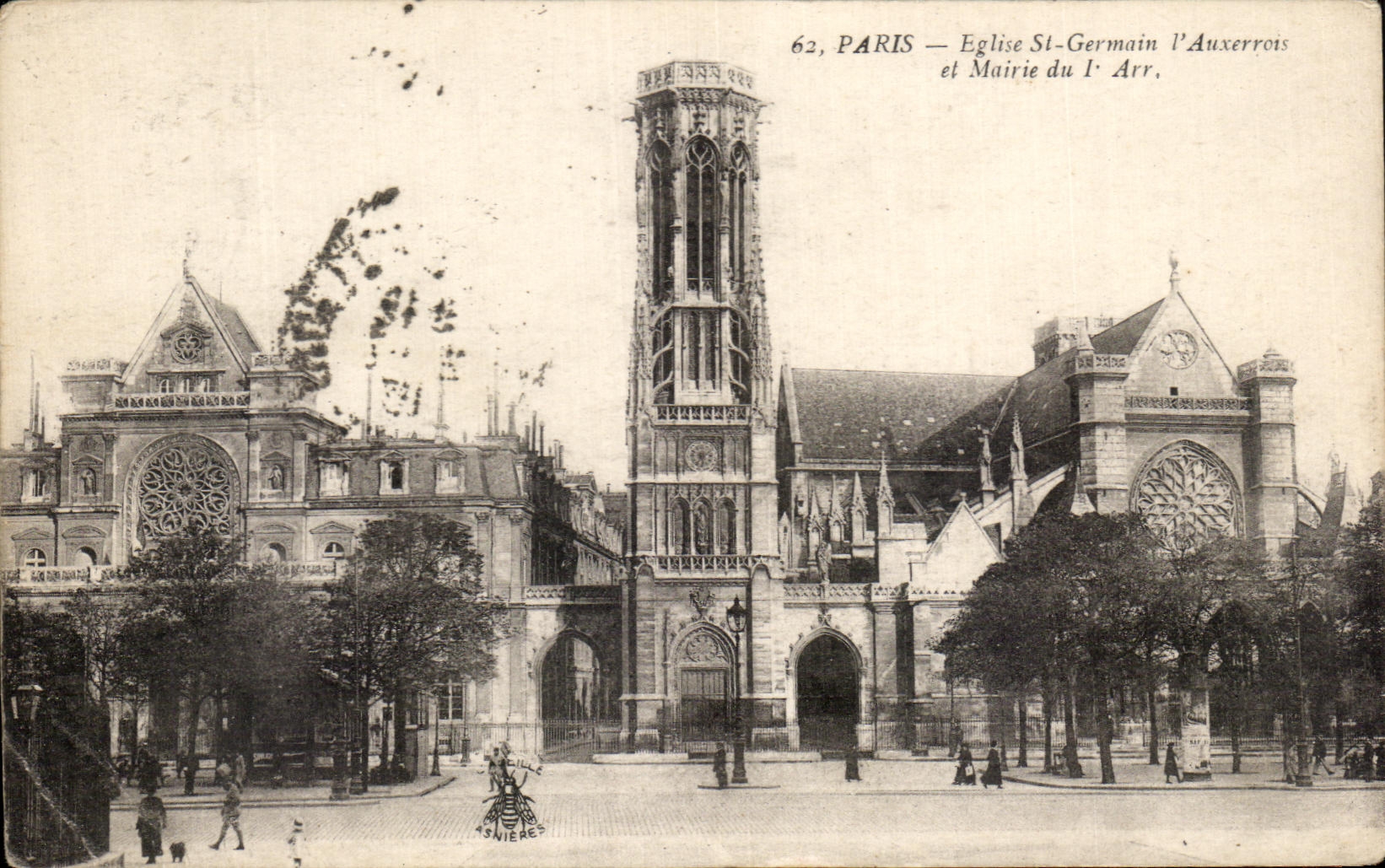 CPA Paris Eglise St Germain L'Auxerrois et Mairie du 1er