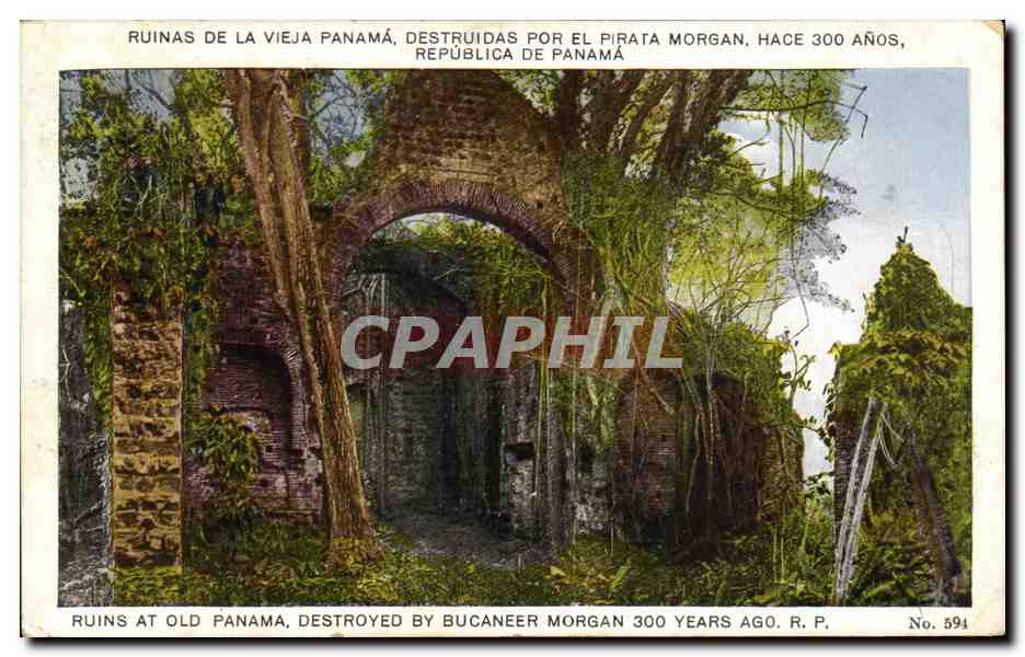 CPA Ruinas De La Vieja Panama Destruidas Por El Pirata Morgan Hace Republica de Panama