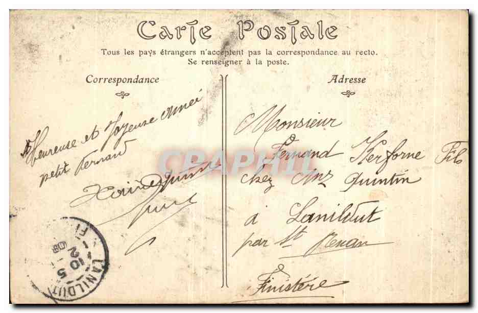 CPA Bois de Boulogne Chateau De Bagatelle Le Grand Rocher — Verso
