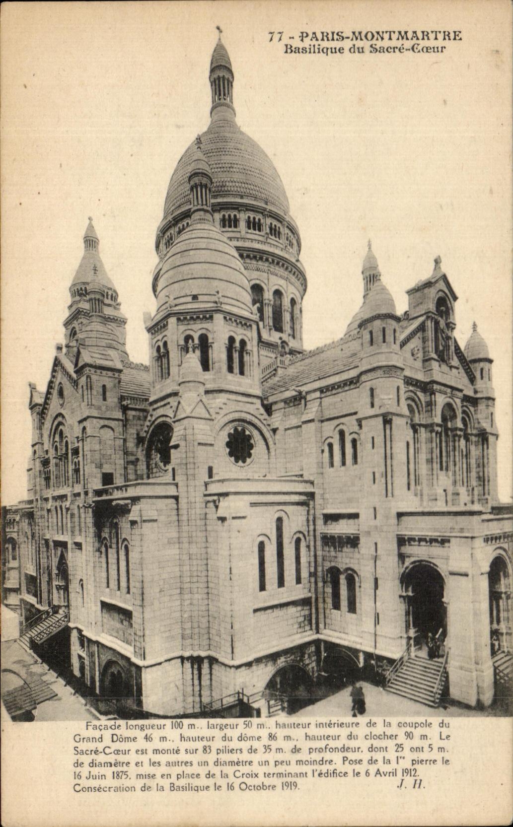 CPA Paris Montmartre Basllique Du Sacre Coeur