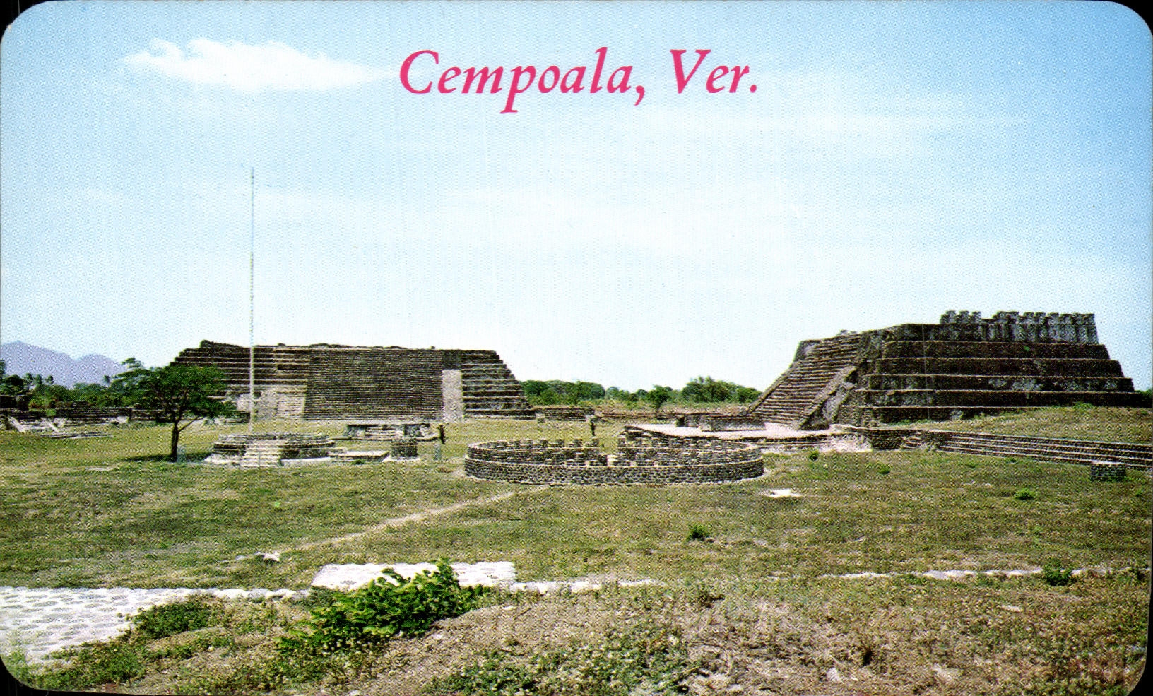 Cempoala, Ver. — Ruines aztèques — Tarjeta Postal 'Vistacolor' n° V2141