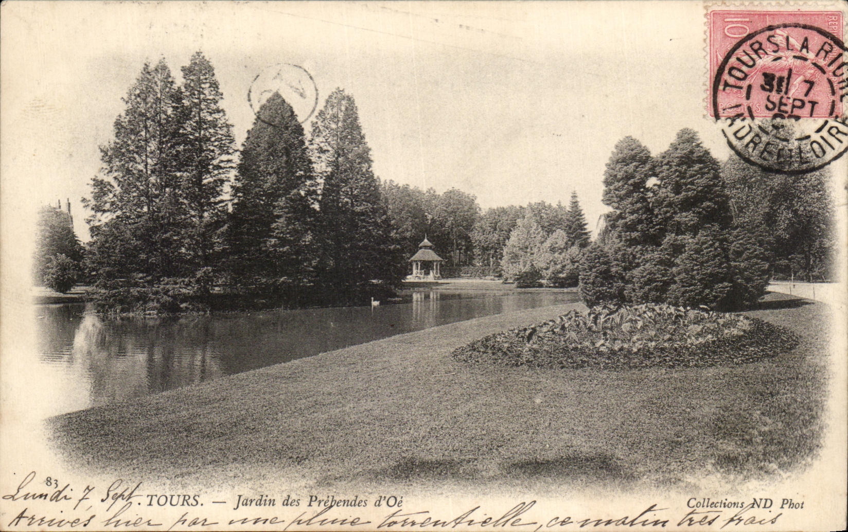 CPA Tours Jardin Des Prebendes D'Oi
