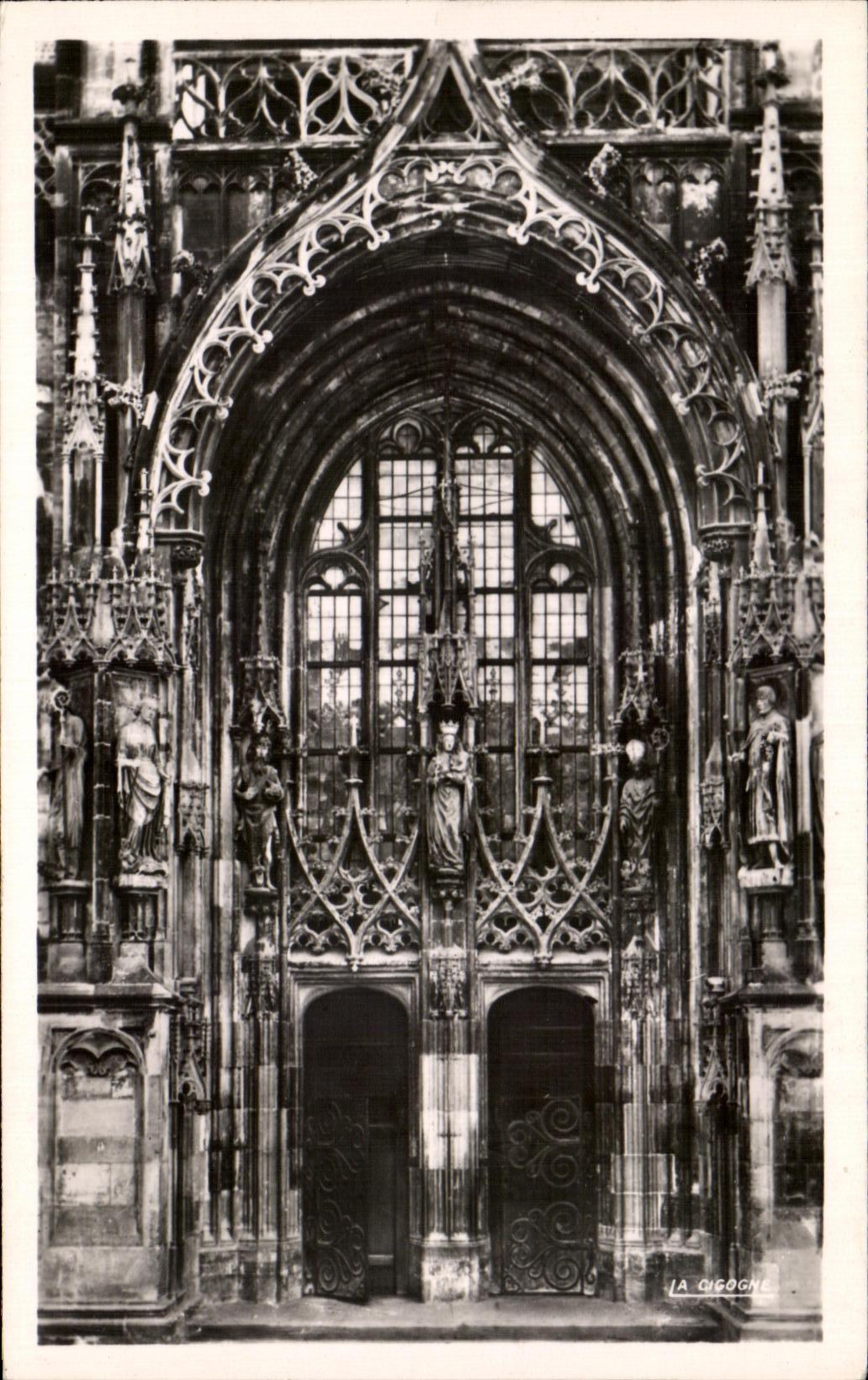 CPSM Thann La Cathedrale Le Portail Lateral
