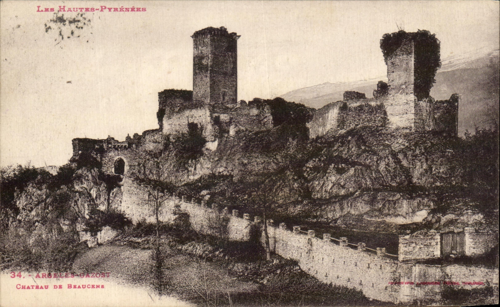 Château de Beaucens — Les Hautes-Pyrénées — Éditeur : L. Léonard, Paris, n°34