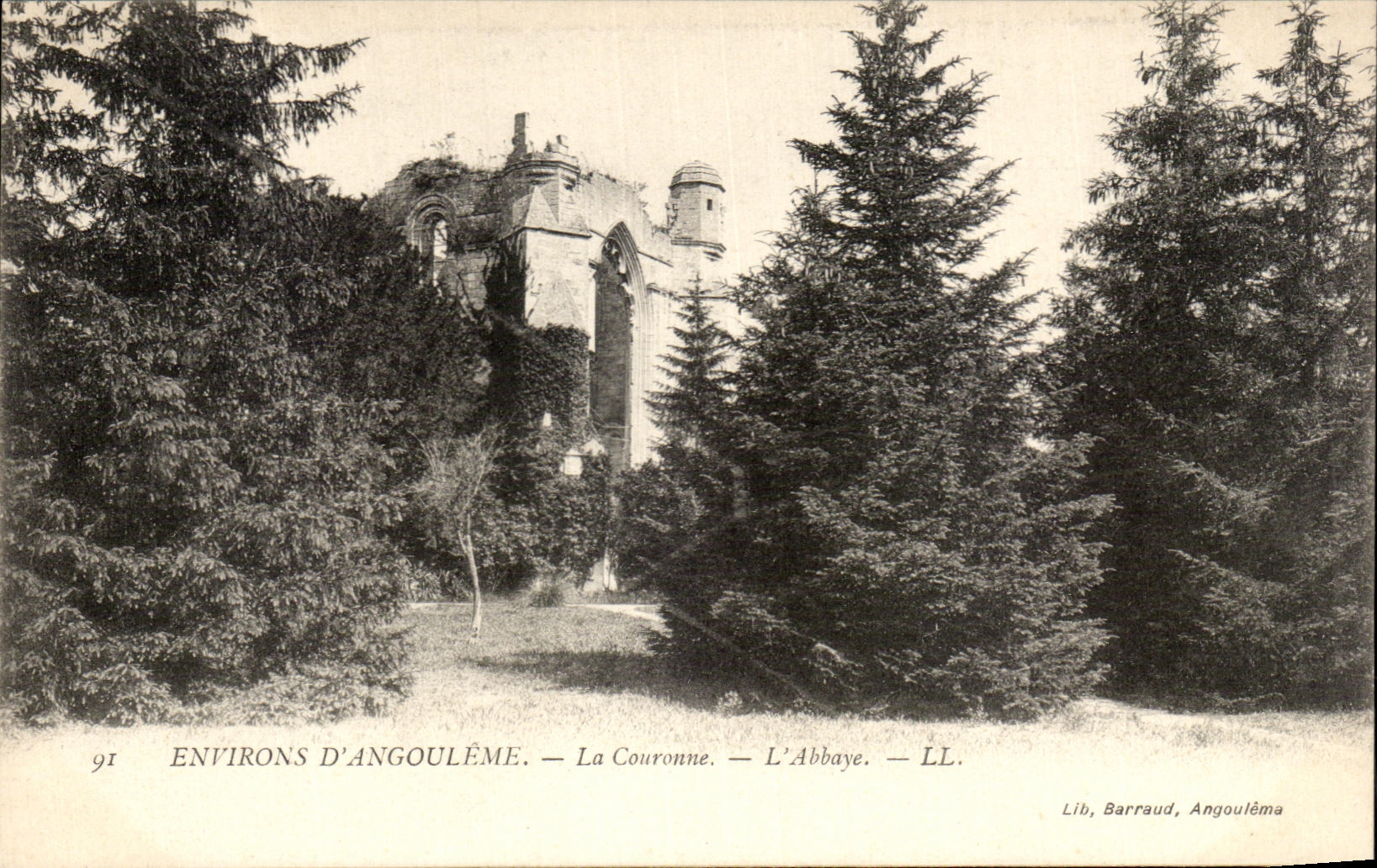 Environ d'Angoulême — La Couronne — L'Abbaye — Lib. Barraud, Angoulême