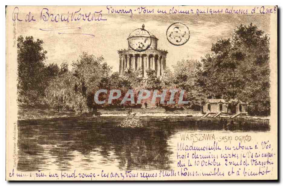 CPA Warszawa Saski Ogrod Pologne Varsovie
