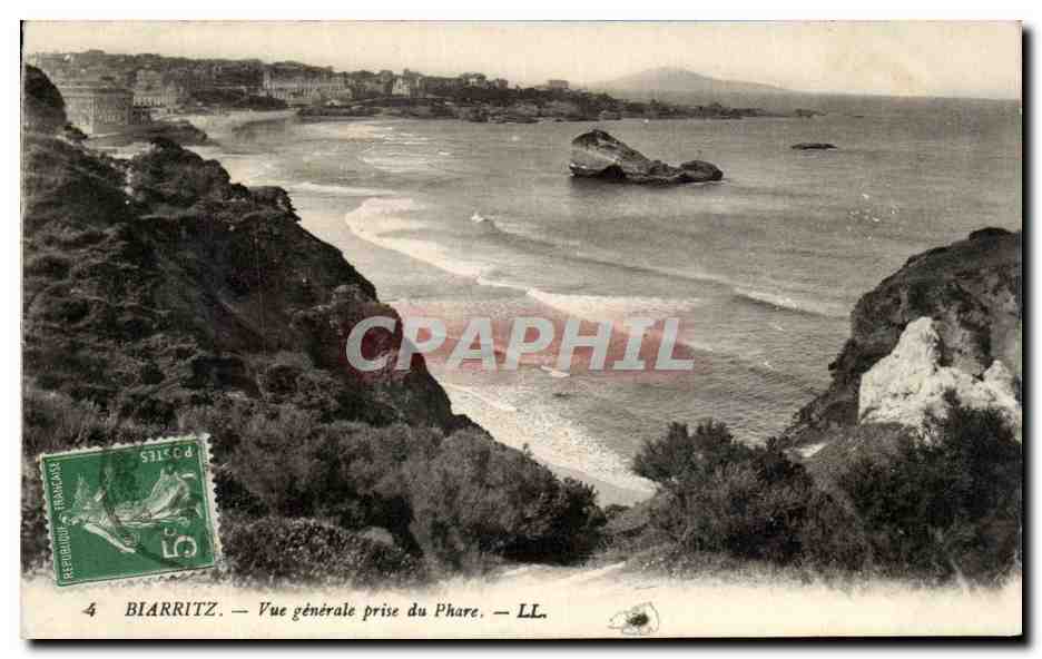 CPA Biarritz Vue Generale Prise Du Phare