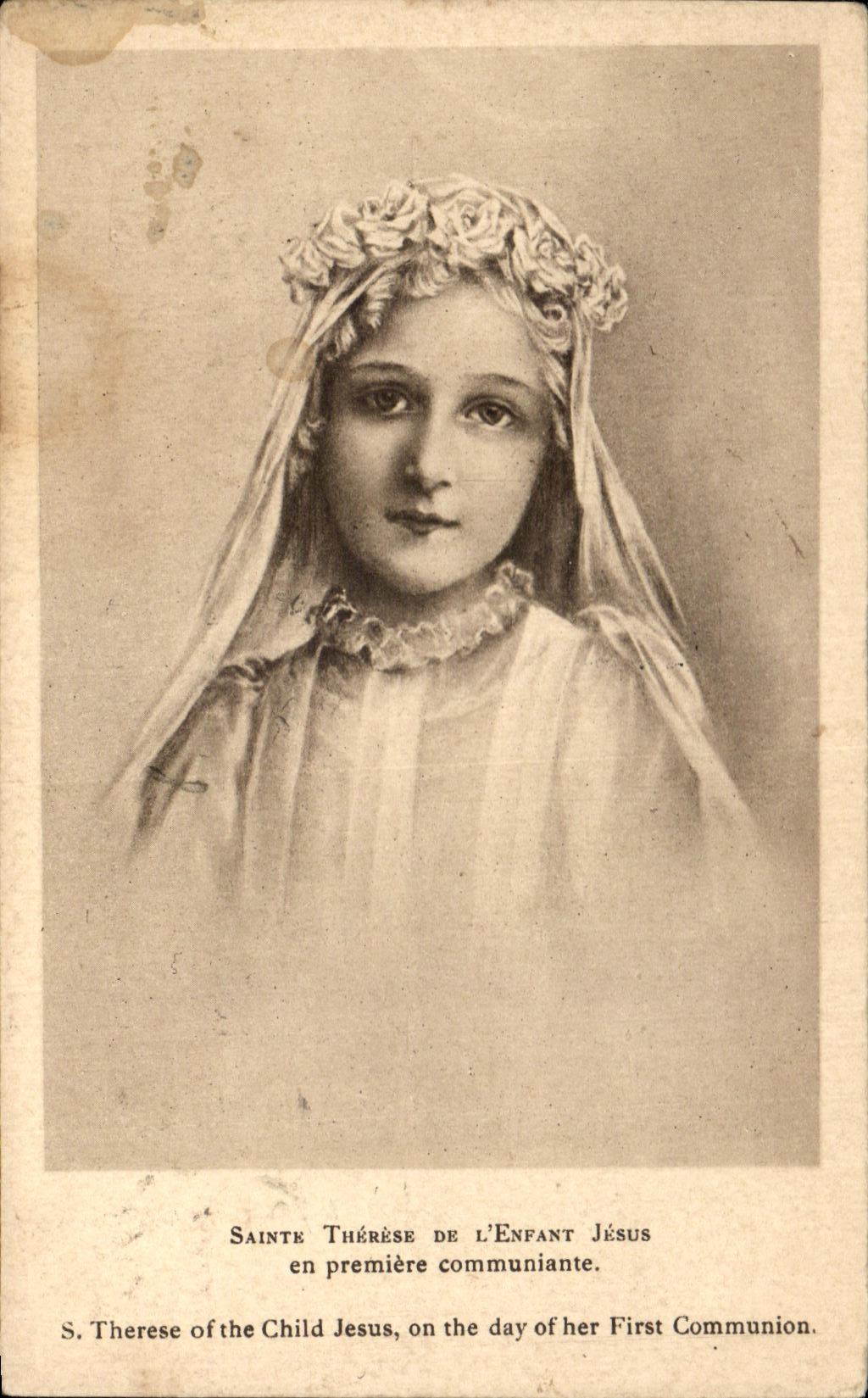 CPA Sainte Thrrese De L'Enfant Jesus En Premiere Communiante