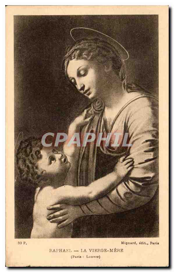 CPA Raphael La Vierge Mere Paris Musee du Louvre