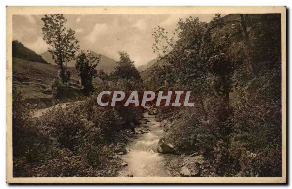 Torrent de la Géla — Vallée d'Aure — Les Pyrénées — Éditeur Tito