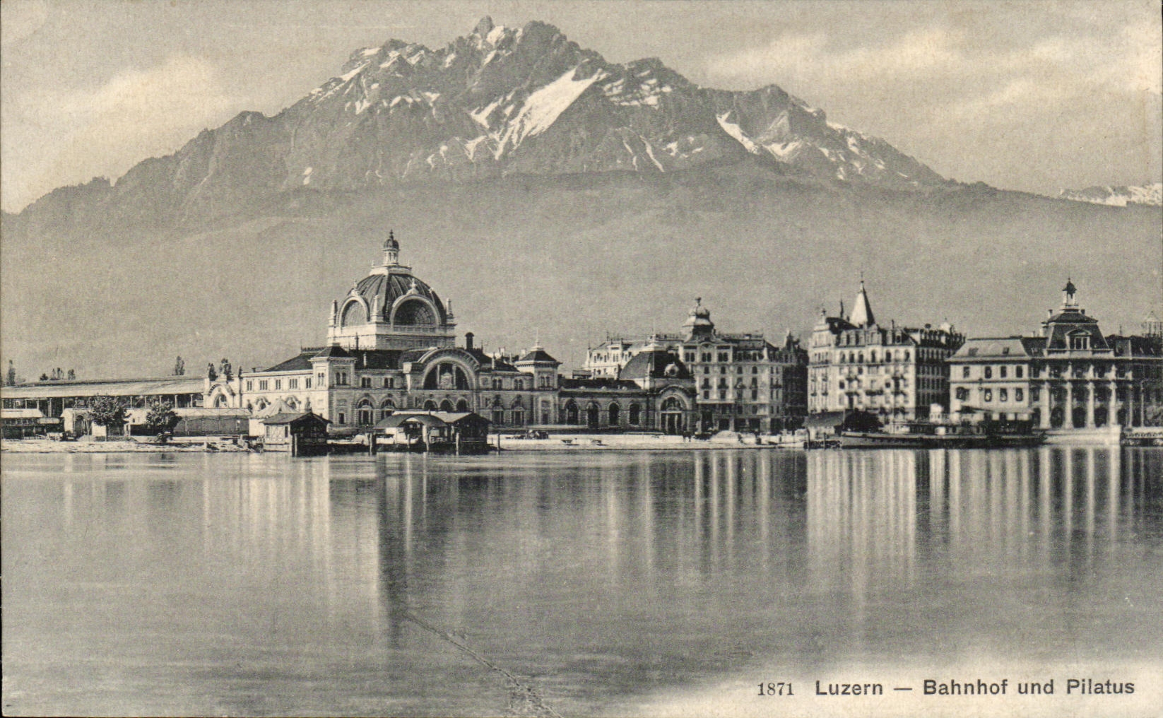 CPA Luzern Bahnhof und Pilatus