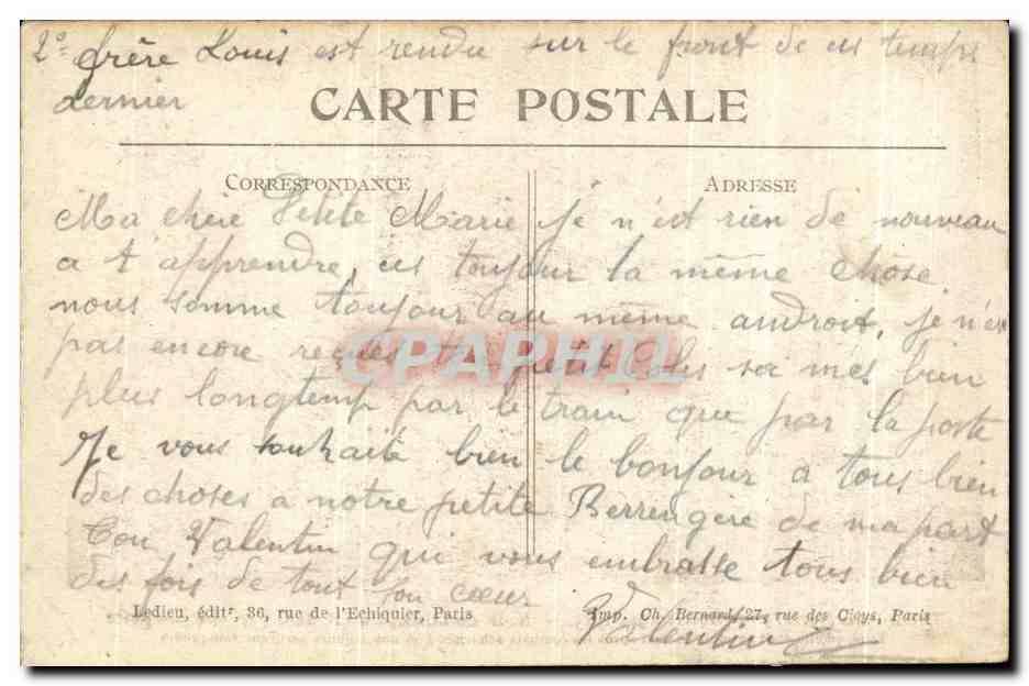 CPA N D de Lorette La Chapelle Telle quelle etait au mois de mai apres les combats Militaria  — Rückseite