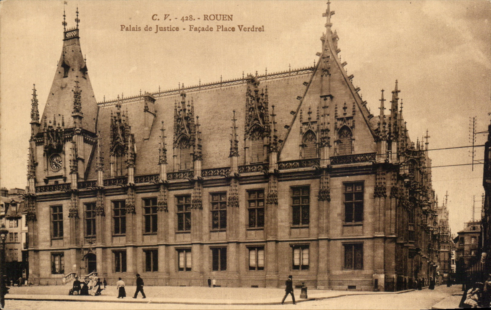 CPA Rouen Palais de Justice Facade Place Verdrel
