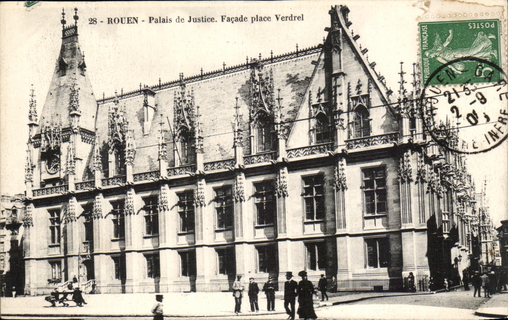 CPA Rouen Palais de Justice Facade Place Verdrel
