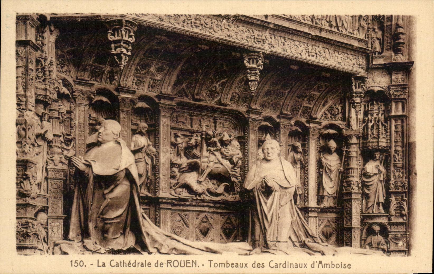 CPA La Cathedrale de Rouen Tombeaux des Cardinaux d'Amboise