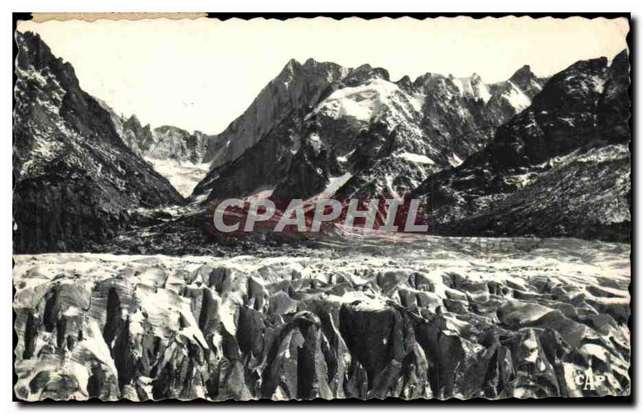 CPA Chamonix Mont Blanc Les seracs les jorasses et l'aiguille du Tacul