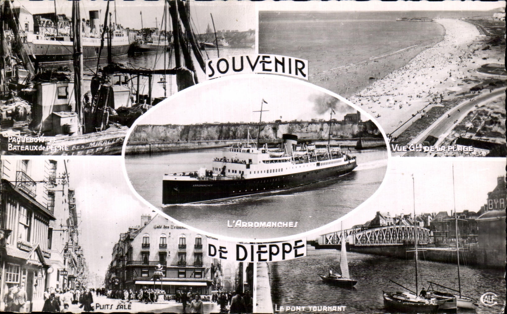 CPA Souvenir De Dieppe Bateau l'Arromanches Puis sale 
