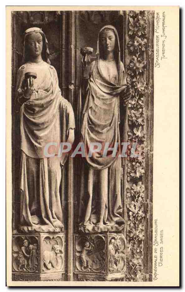 CPA Cahedrale De Strasbourg Vierges Sages