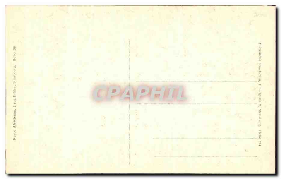 CPA Cahedrale De Strasbourg  — Verso