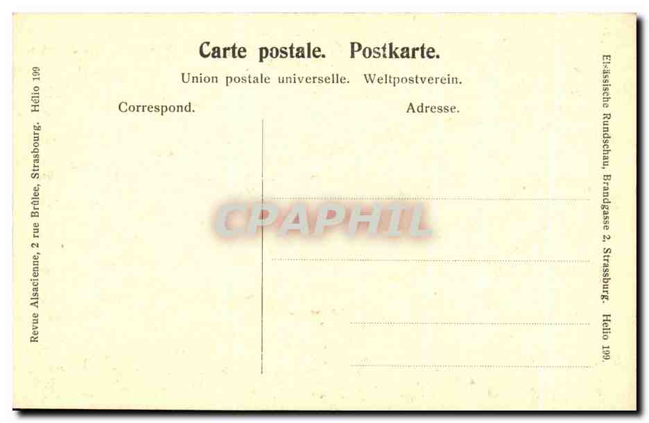 CPA CAthedrale De Strasbourg Portail sud — Verso