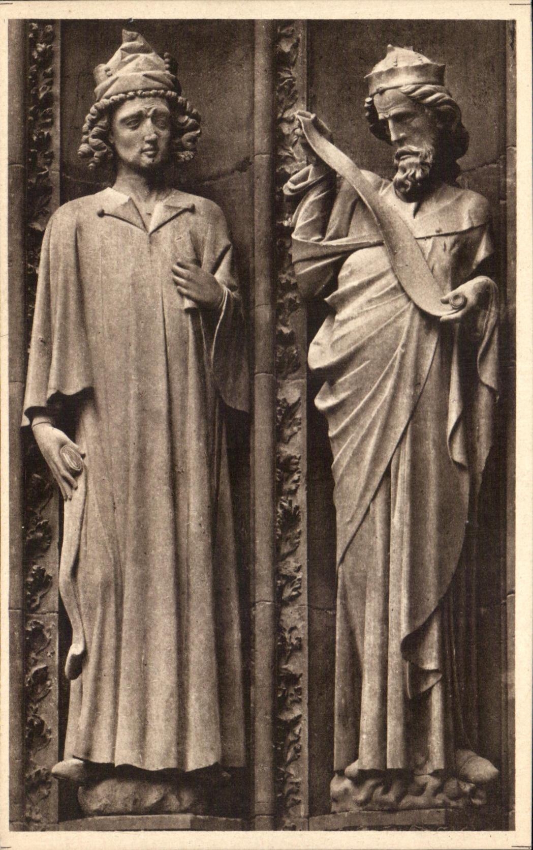 CPA Cathedrale De Strasbourg Les prophetes du grand portail