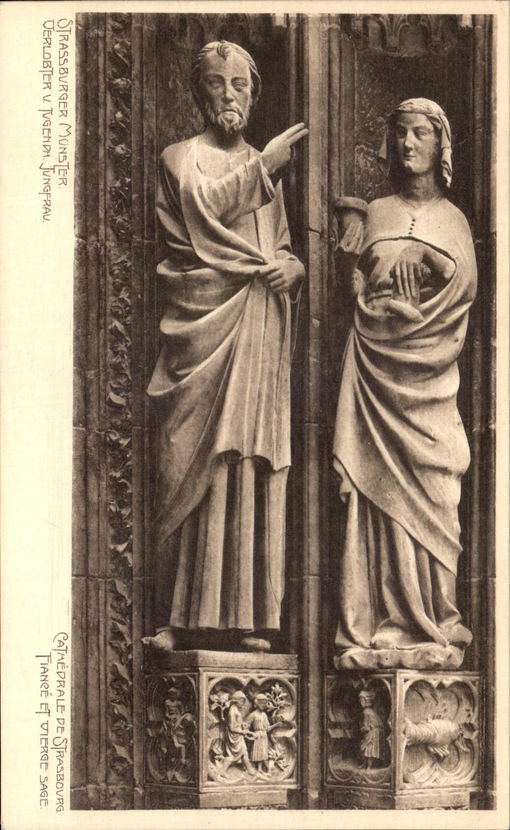 CPA Cathedrale De Strasbourg Fiance Et Vierge Sage