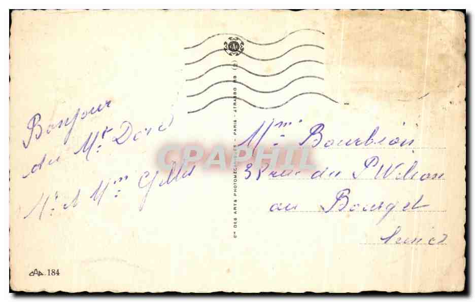 CPA Souvenir du Mont Dore — Verso