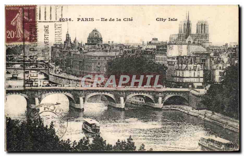 CPA Paris Ile de la Cite Notre Dame 