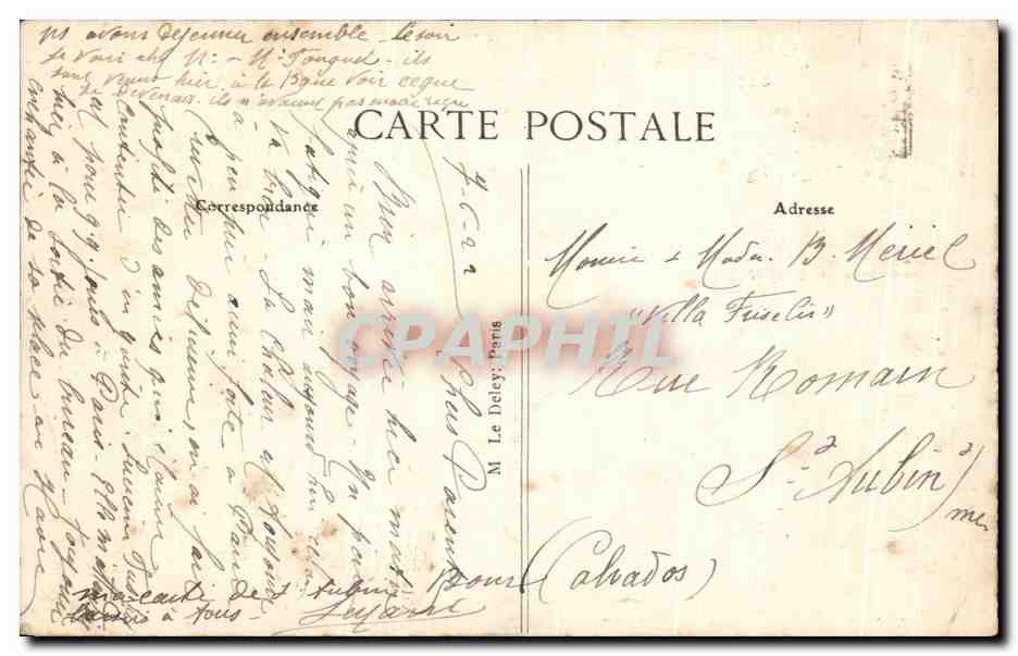 CPA Paris Ile de la Cite Notre Dame  — Rückseite