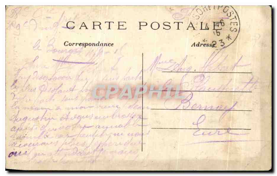 CPA Paris La Fontaine St Michel — Rückseite