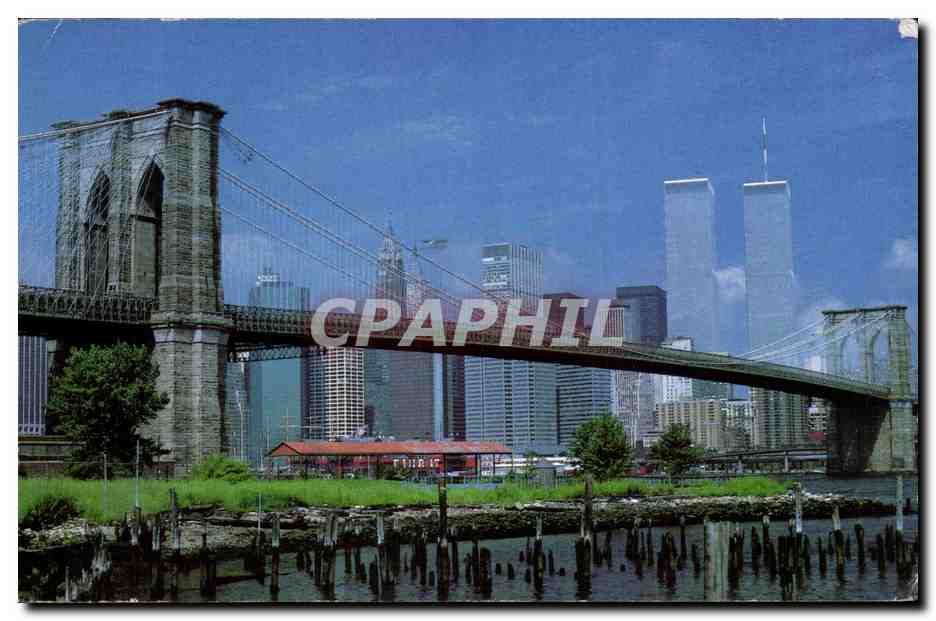 CPM New York City Skyline And the Brooklyn Bridge