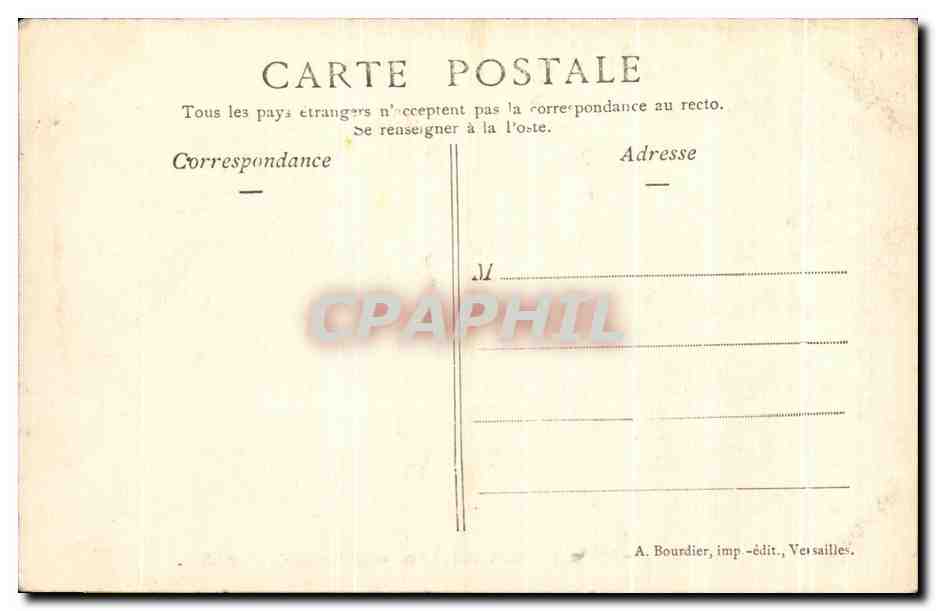 CPA Versailles Parc Du Petit Trianon Maison de la Reine  — Rückseite