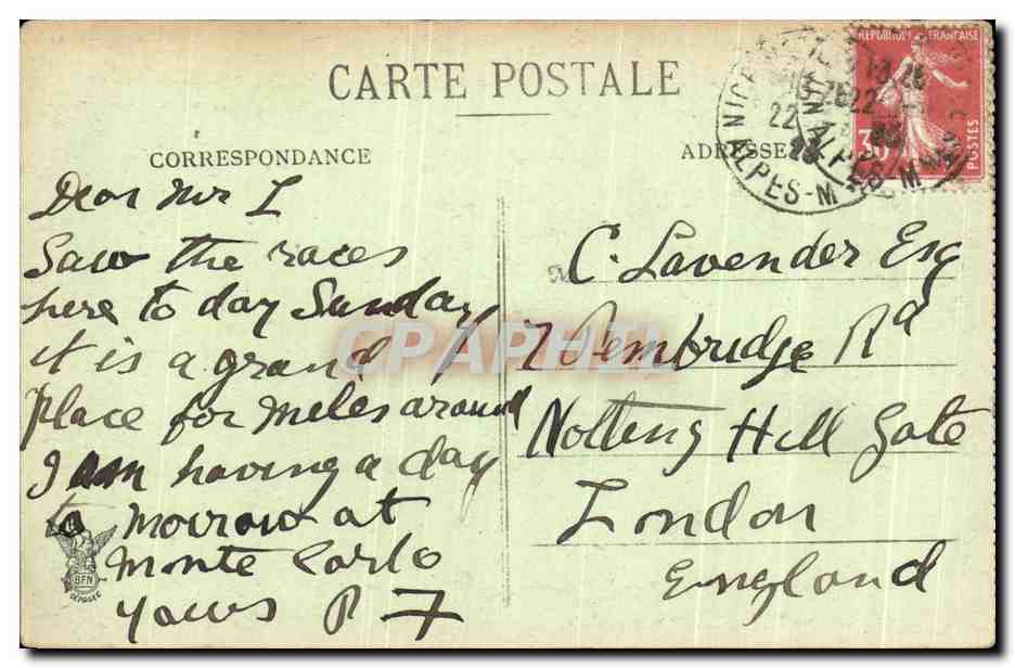 Villefranche-sur-Mer — La Rade et l'Escadre — n° 111 — Verso