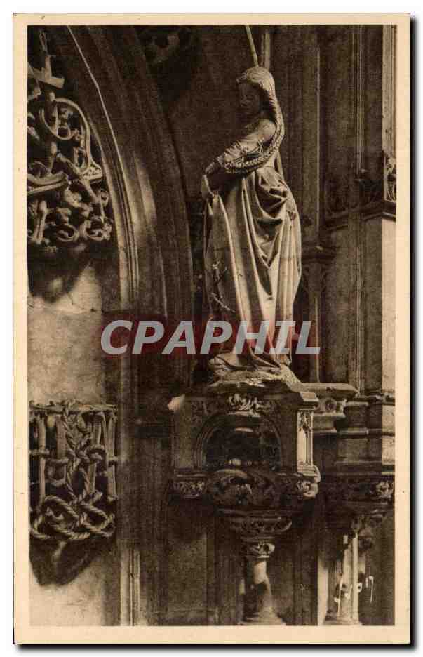 CPA Bourg Eglise de Brou Statuette Du Tombeau de Marguerite d'Autriche Madeleine avant sa conversion