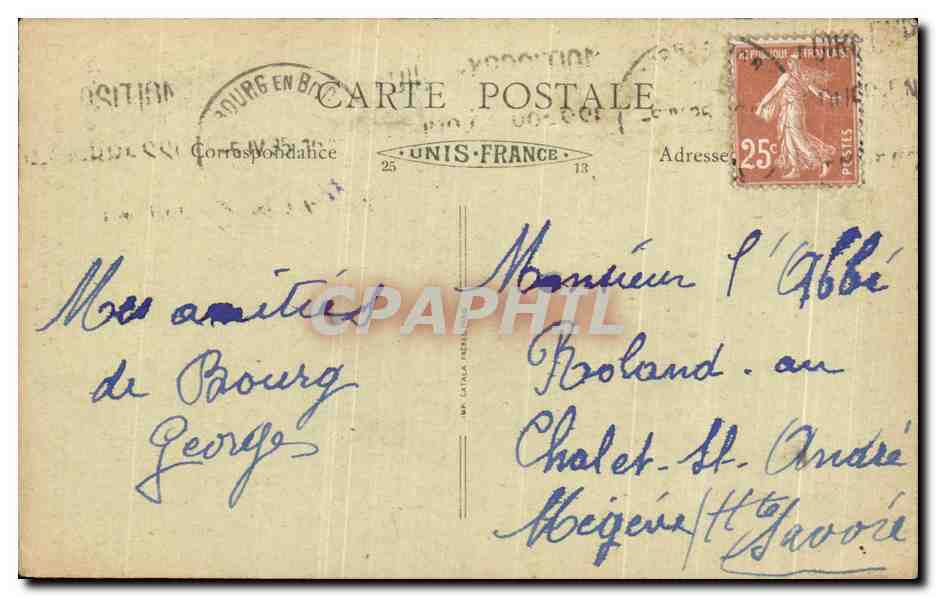 CPA L'Ain Illustre Environs de Bourg Eglise de Brou Mausoles de Marguerite d'Autriche — Verso