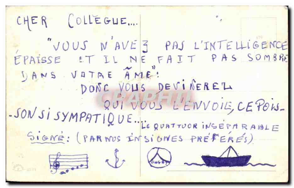 CPA Petit Poisson Porte Bonheur Dis Lui Le Secret De Mon Coeur — Rückseite