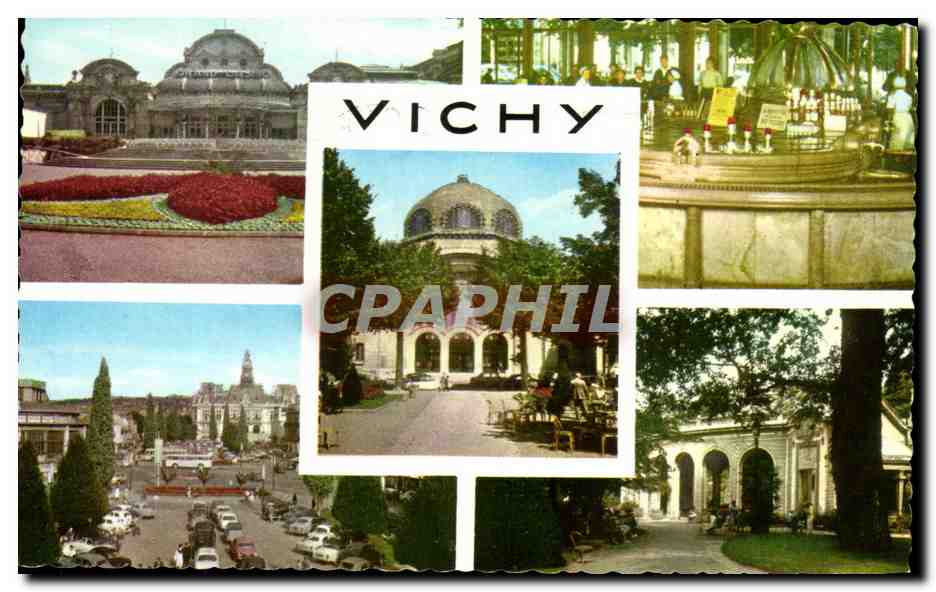 CPA Vichy Le Grand Casino Source Chomel buvette