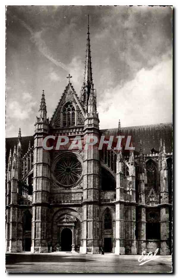CPA Orleans la Cathedrale Sainte Croix Transept et Portail sud
