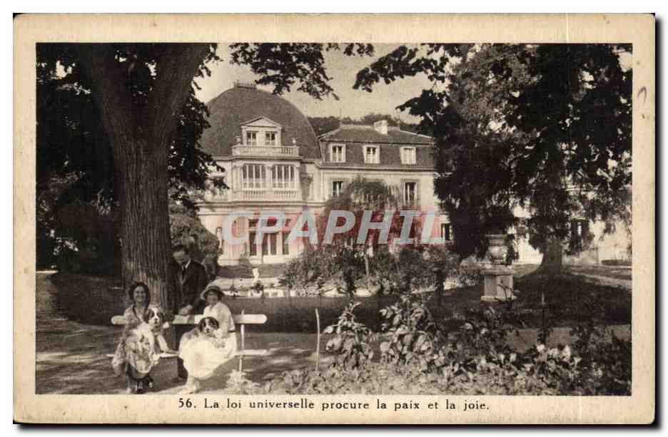 CPA la loi Universelle Procure la paix et la joie Demeure bourgeoise