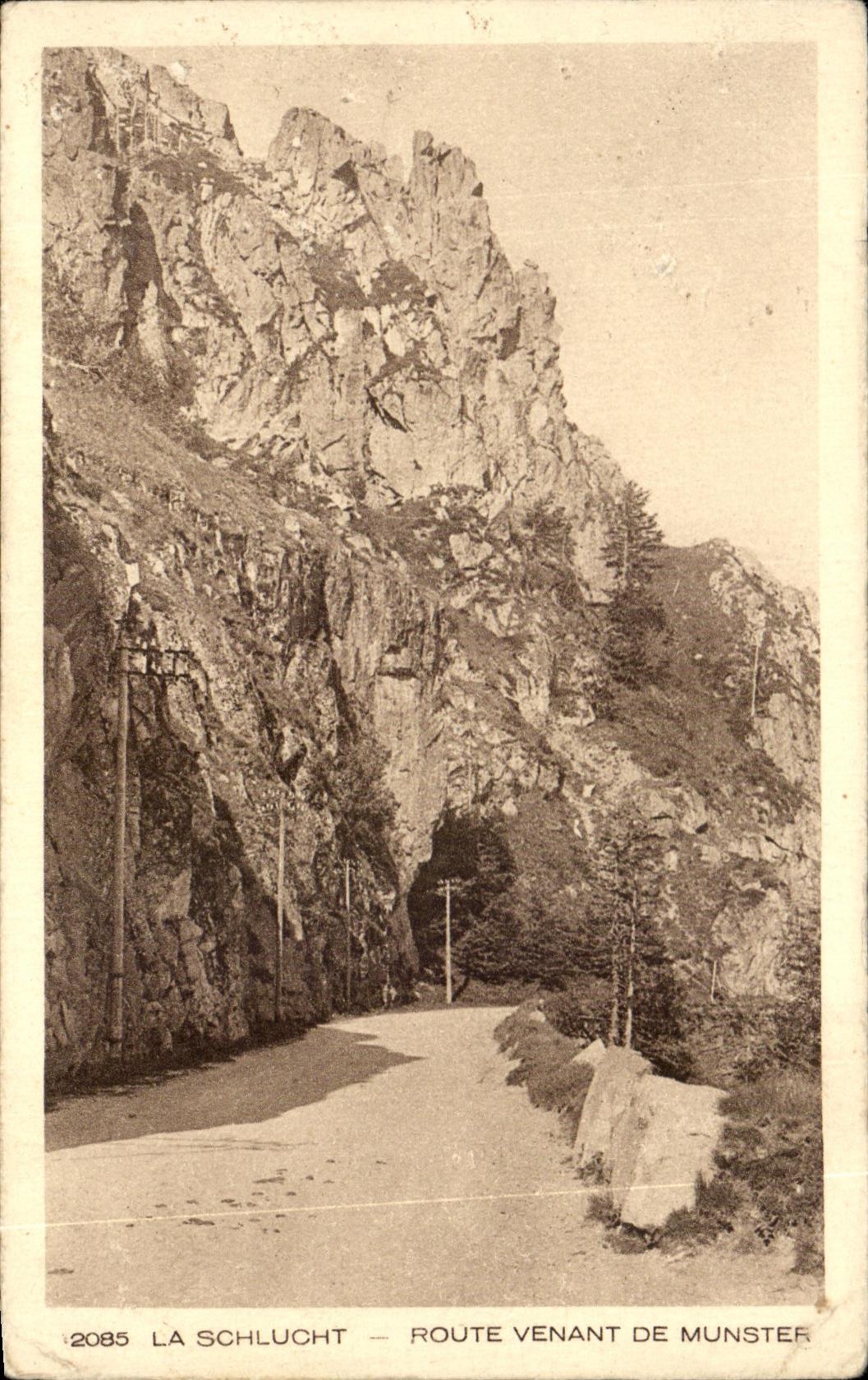 CPA La Schlucht Route Venant De Munster