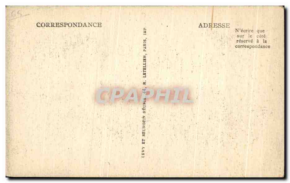 CPA Lourdes Sommet du pic du Jer — Verso