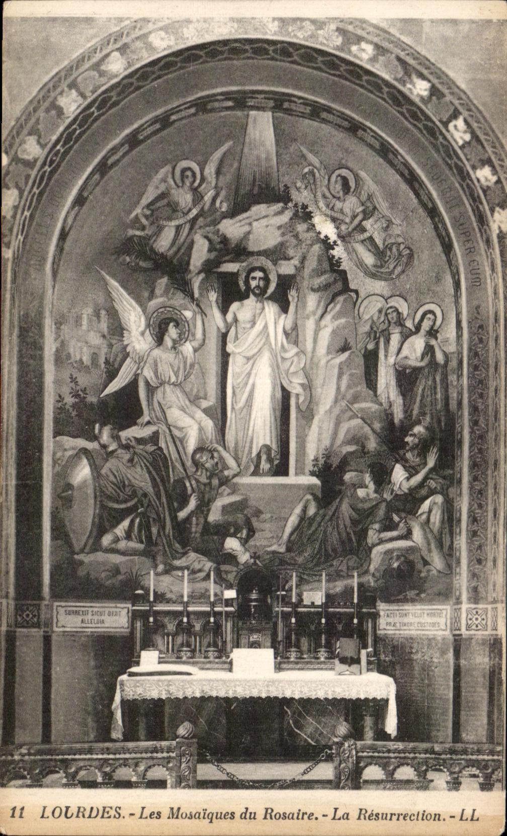 CPA Lourdes Les Mosaiques du Rosaire La Resurrection