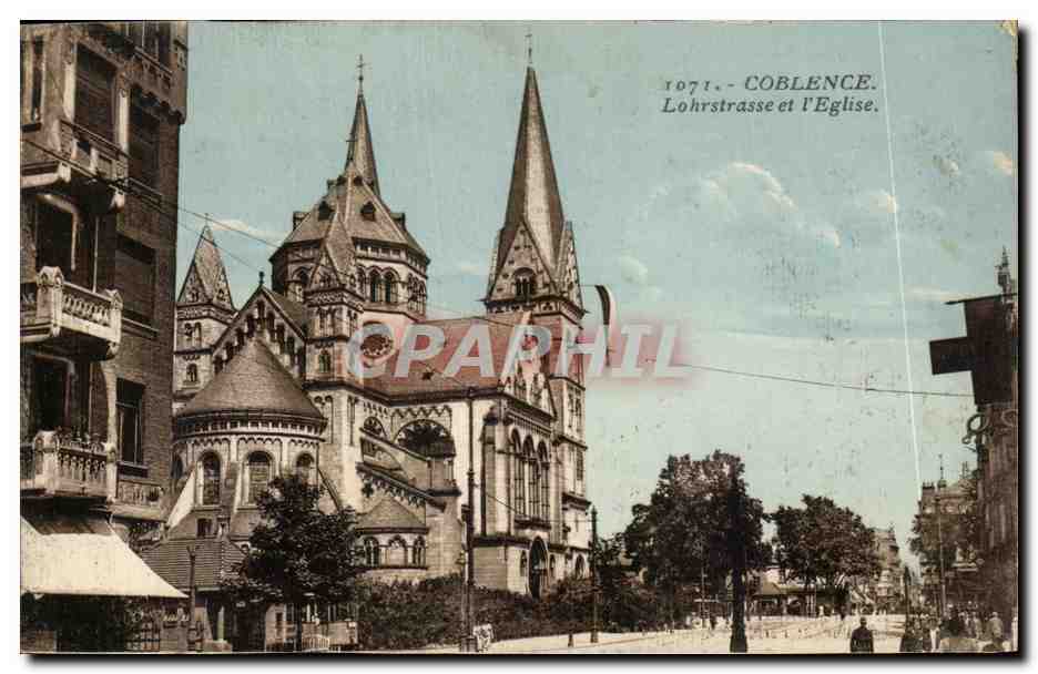 CPA Coblence Lohrstasse et L'Eglise