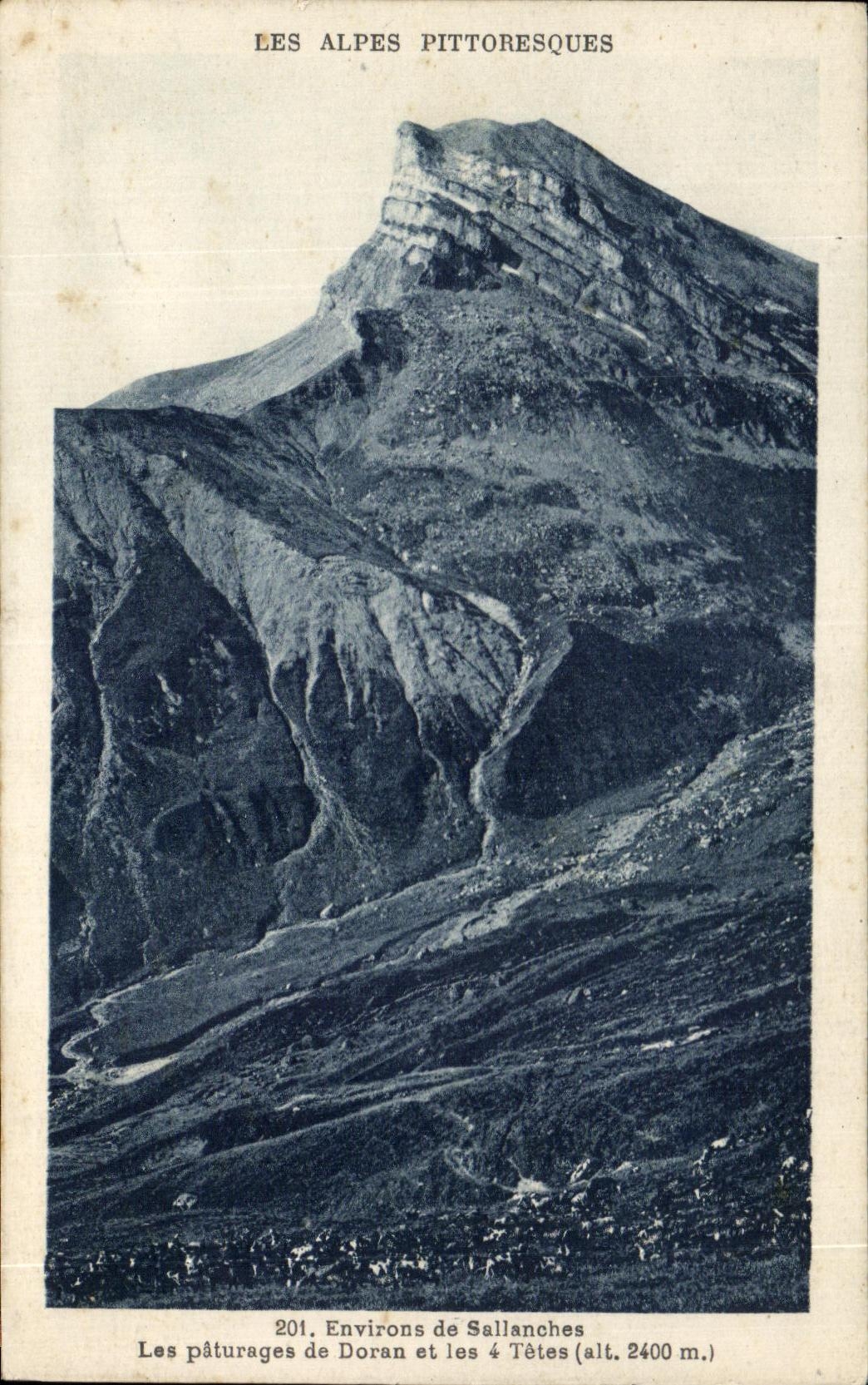 CPA Les Alpes Pittoresques Environs de Sallanches Les paturages de Doran et les 4 tetes